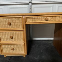 Vintage wicker desk 