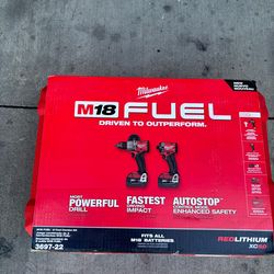 M18 FUEL 18V Lithium-Ion Brushless Cordless Hammer Drill and Impact Driver Combo Kit (2-Tool) with 2 Batteries