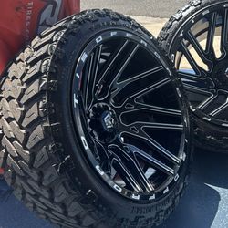 WHEELS TIS 554 24x14 CHEVY/FORD 6x5.5/6x135