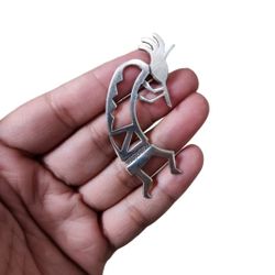 Vintage Native American Kokopelli Flute Dancer Stamped 925 Pin