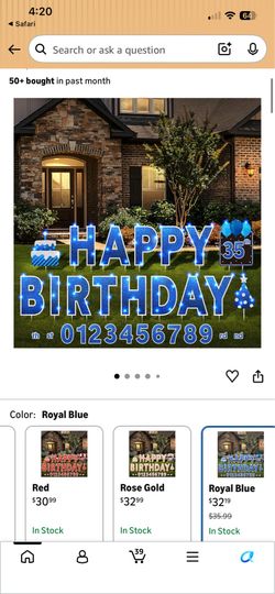 Happy Birthday Yard Sign