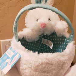 Plush Easter Bunny Basket 