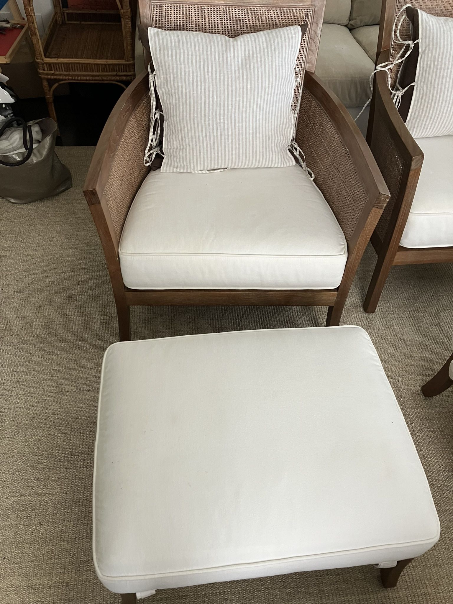 Crate And Barrel Chair And Ottoman 