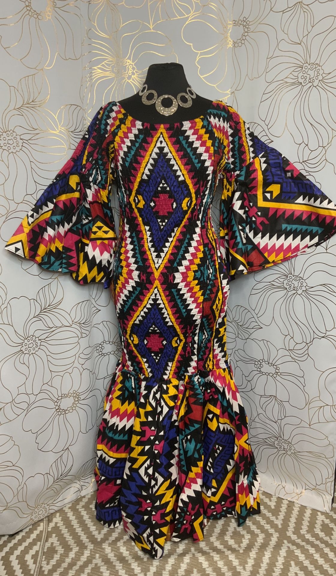 African Print Mermaid Dress