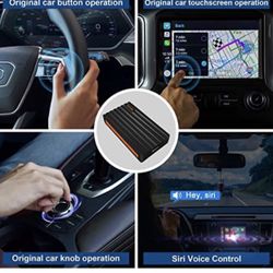 Wireless CarPlay Adapter 3.1 Updated for Factory Wired Apple CarPlay Cars, Wireless CarPlay Dongle Converter, Auto-Connect, Plug & Play with USB-A to 