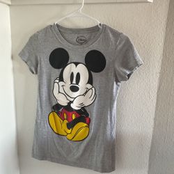 Disney Mickey Mouse Gray Graphic T-Shirt