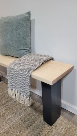 Modern Bench – Solid Maple Top