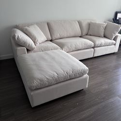 New Beige Sofa Cloud Couch Sectional