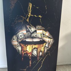 Wall Decor Money Lips
