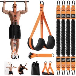 Open Box kottvr Pull Up Assistance Bands, Heavy Duty Resistance Band for Pull Up Bar, Adjustable Weight/Size with Fabric Feet/Knee Rest, Bands for Pul