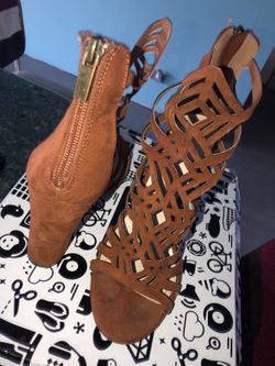 Brown Wedge Heel