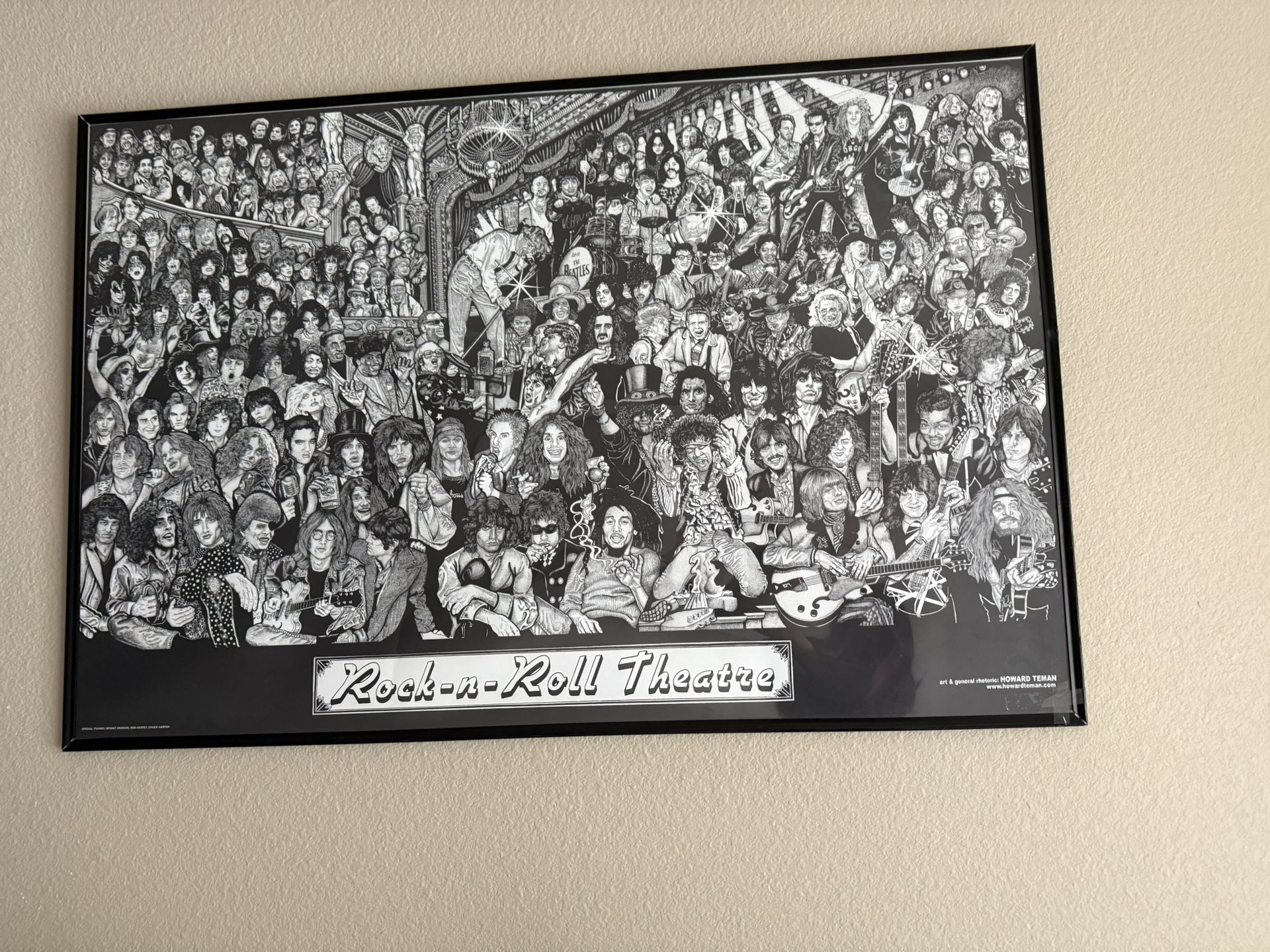 Rock Roll Theatre Poster by Howard Teman