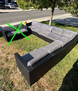 Two piece left seat is not included brand new patio sofa set outdoor patio furniture modular l-shaped patio couch 🆕🚛🚎