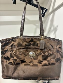 Coach Chocolate Brown Maternity Shoulder Bag
