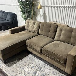 Corner Sectional Sofa Couch - Chaise - 2pcs - Brown - Cleaned - Comfy - Delivery Available 