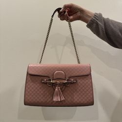 Authentic Gucci Pink Shoulder Bag 
