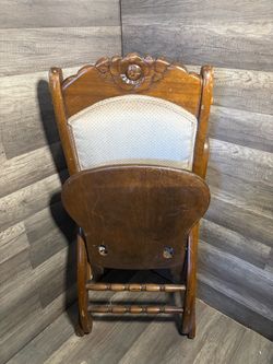 Vintage folding wood rocking chair