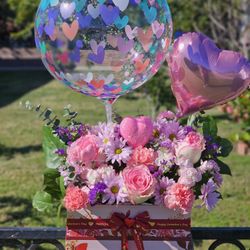 Valentines Gift, Balloon Bouquet, Flower Arrangements 