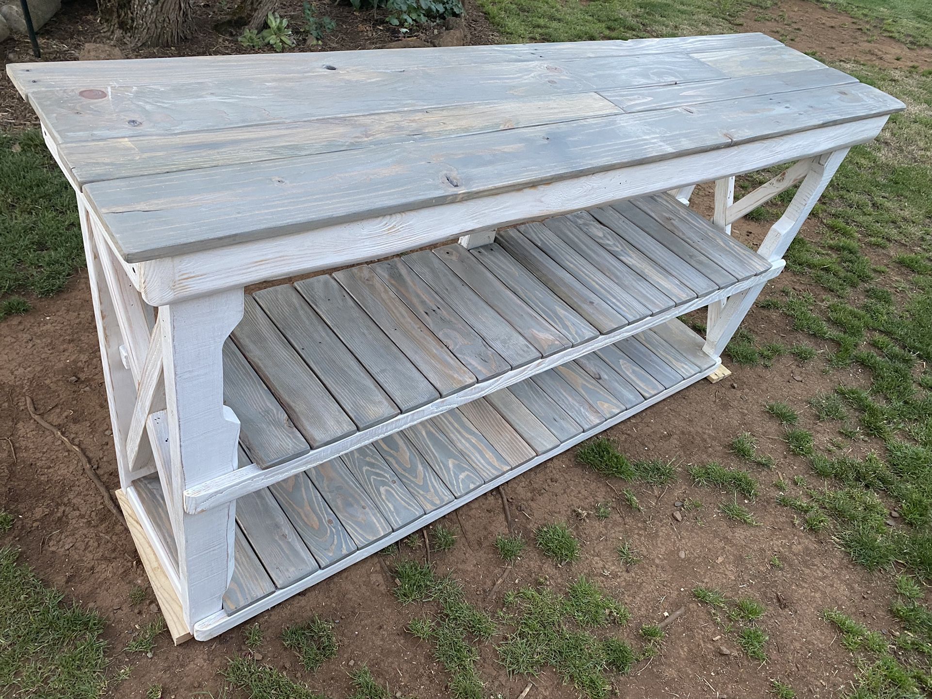 Console table, entertainment center 6 feet long