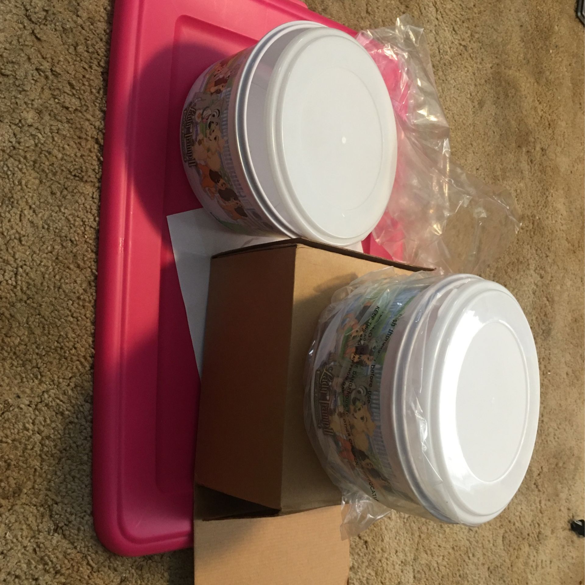 Disney Lady and the Tramp II Scamp’s Adventure Kellogg Popcorn Bowl with Lid, $29.99/each