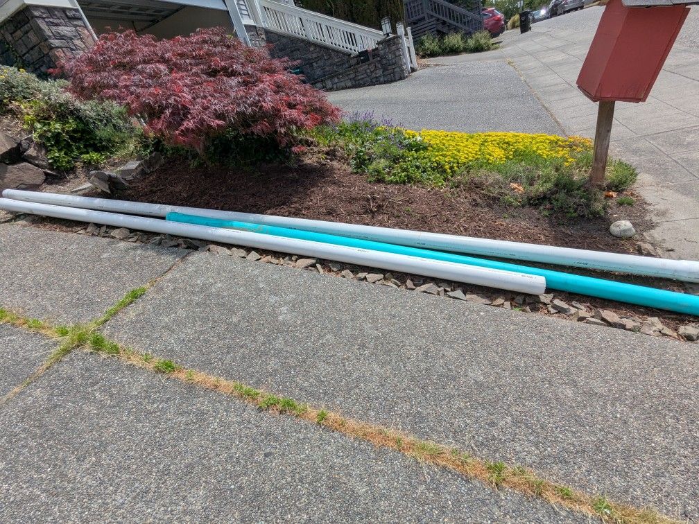 Free 4" in Inch PVC Pipes