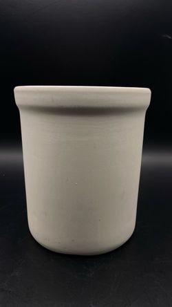 Vintage BURDEN China White Matte Utensil Crock Made in the USA Excellent Condition