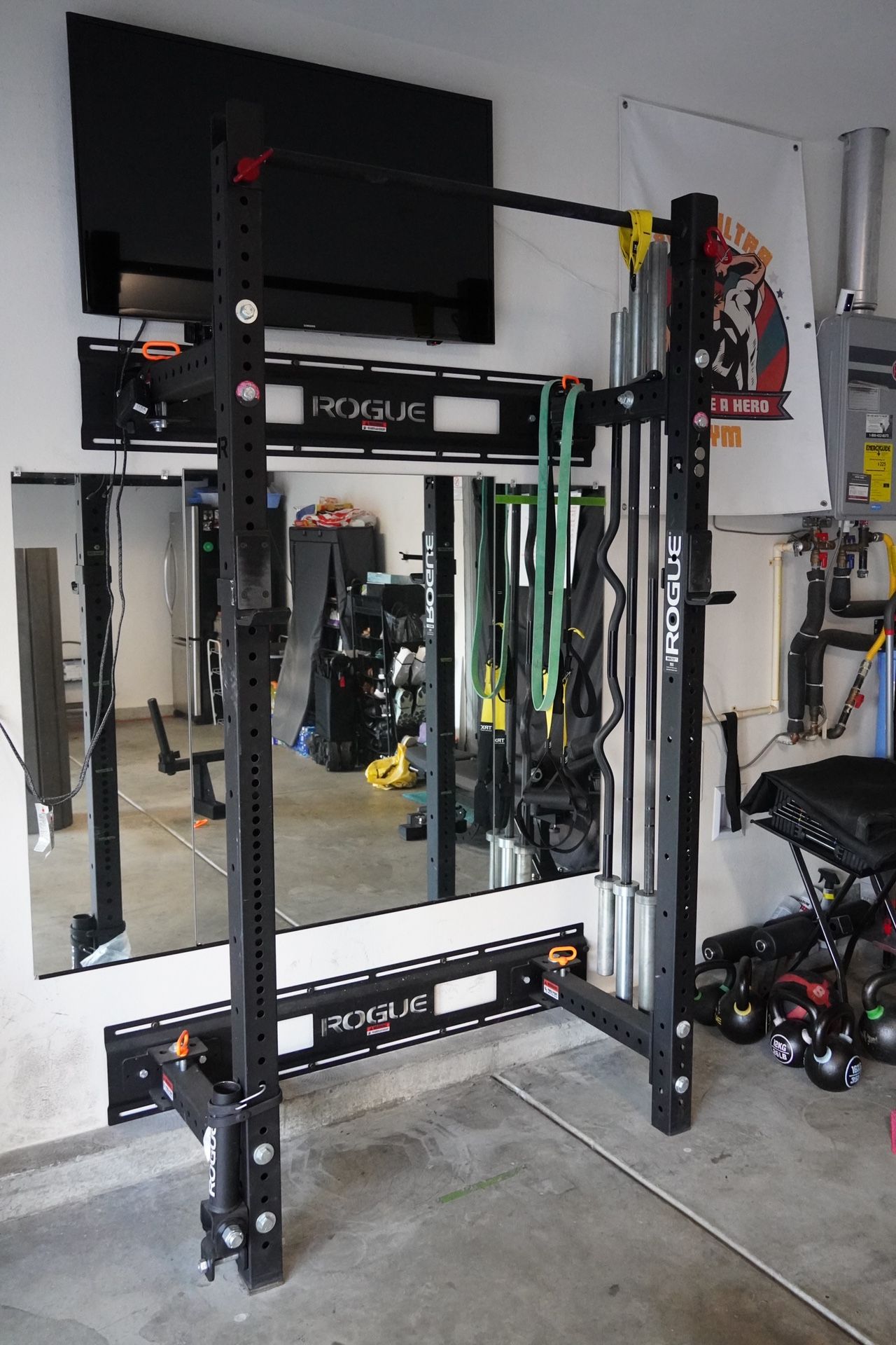 Rogue RML-3W Fold Back Wall Mount Rack With Stringer