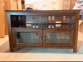 Wooden Entertainment Center & TV Stand