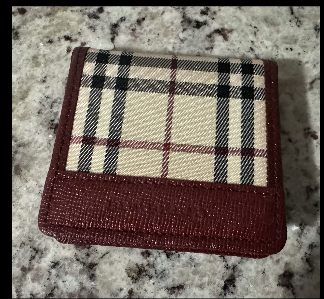 Authentic BURBERRY Nova Check Coin Purse Nylon Jacquard/leather