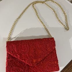 Red Lace Purse