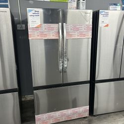 Samsung - 32 cu. ft. 3-Door French Door Smart Refrigerator with Dual Auto Ice Maker - Fingerprint Resistant Stainless Steel