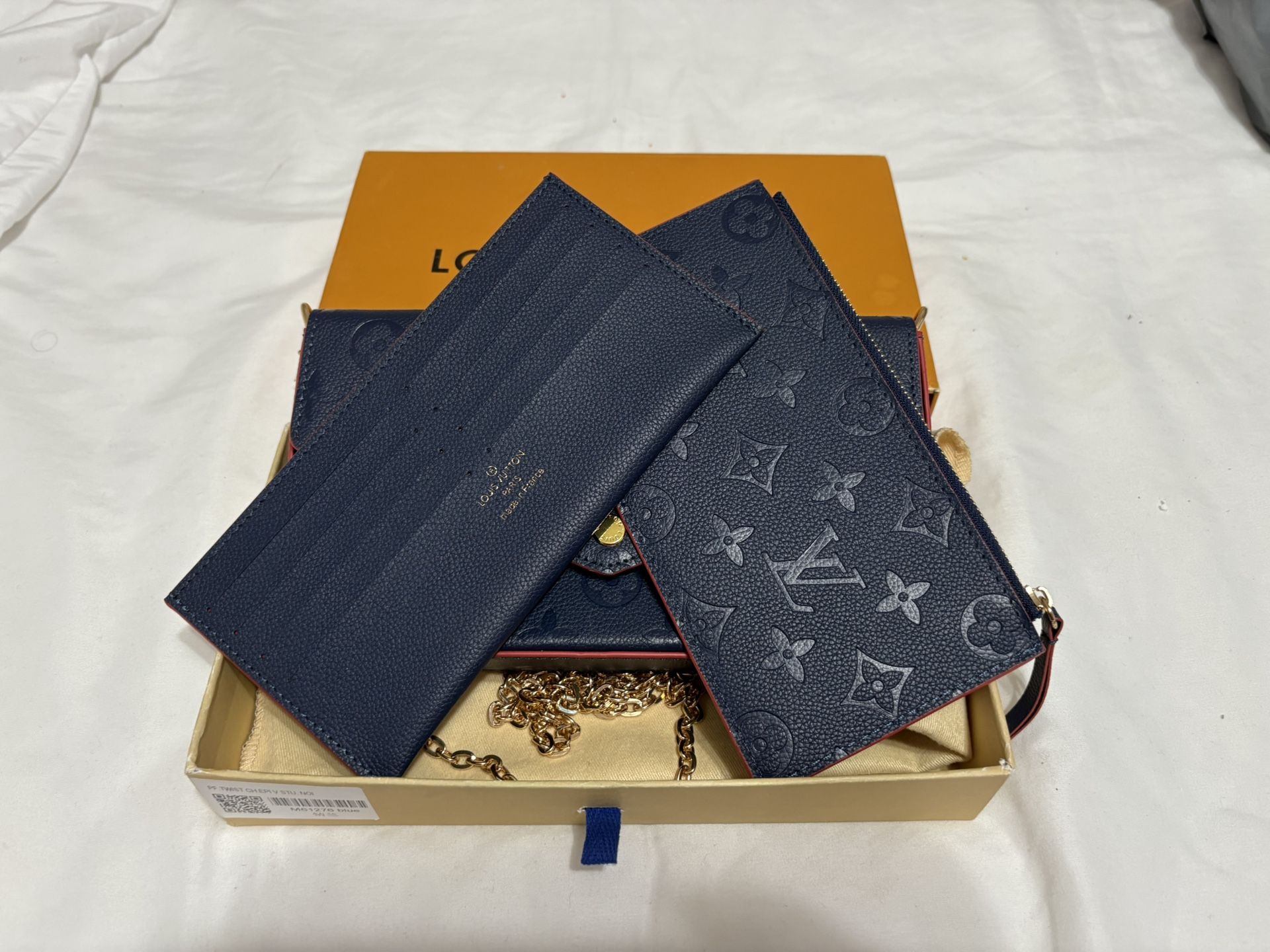 Blue louis vuitton purse