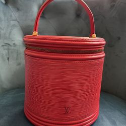 Authentic Vintage Louis Vuitton  Red Cannes Epi Leather Bag