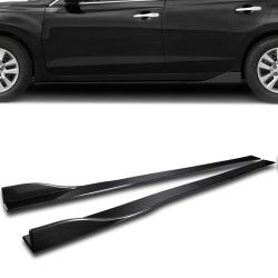 86" x 4" Universal Carbon Look Side Skirt Extension Rocker Splitters Lip 6pcs -(2-PU-653-3CF