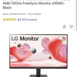 LG 27” Monitor - Brand New 