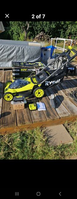 Ryobi 40V 'HP' 20" push mower, battery, charger
