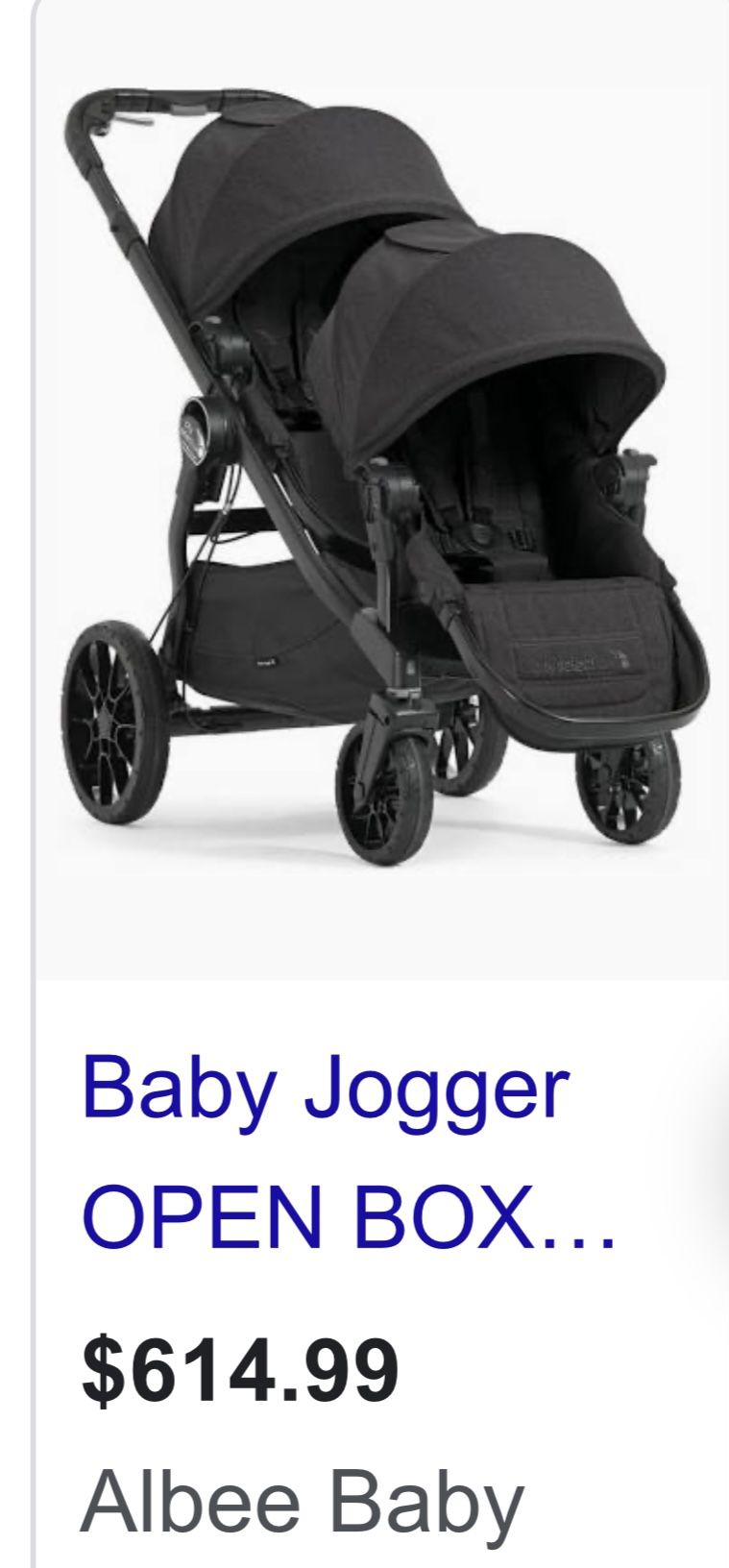 Double Baby Jogger Stroller Brand New