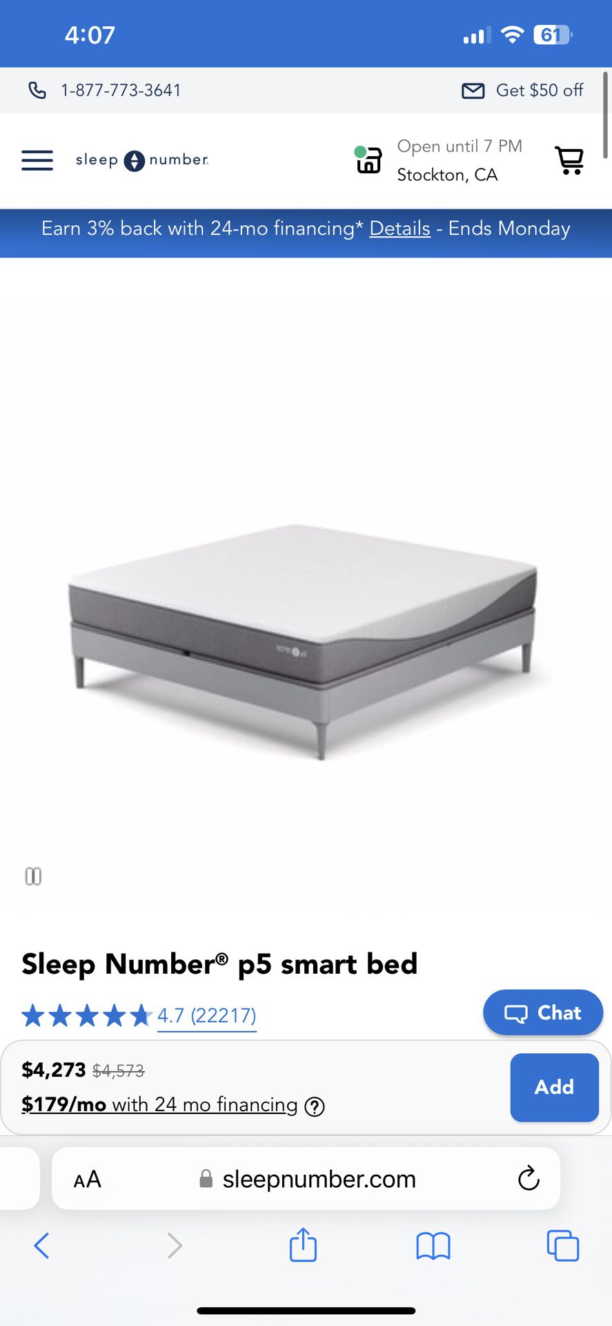 Sleep Number P5 Smart Bed