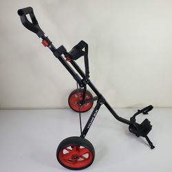Youth Golf Push Cart Young Gun Red And Black