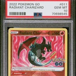 pokemon go shiny charizard card Pokémon Radiant Charizard 011/078 Pokémon GO
