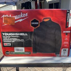 Milwaukee Men's 2X-Large M12 12-Volt Lithium-Ion Cordless Tough Shell Black Heated Jacket with (1) 3.0 Ah Battery and Charger