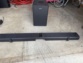 Subwoofer and Soundbar by Energy