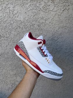 Cardinal Red Jordan 3 Size 8