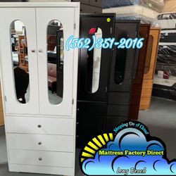 Tall White Closet Wardrobe Dresser Ropero Nuevo Bonito 