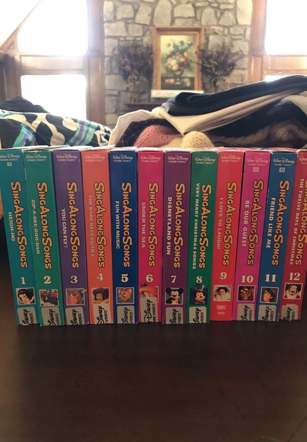 VHS Set of 12 Disney SingAlong Songs