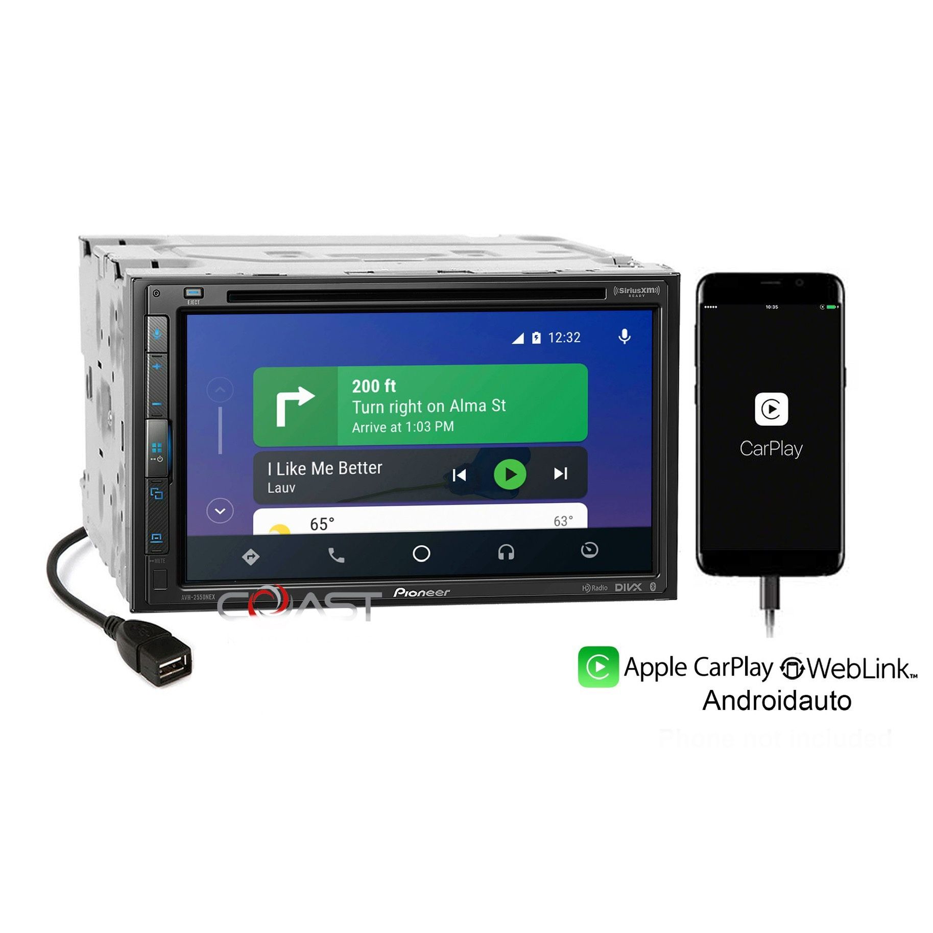 Android auto and Apple CarPlay, YOUTUBE PLAY BACK pioneer double din car stereo with installation