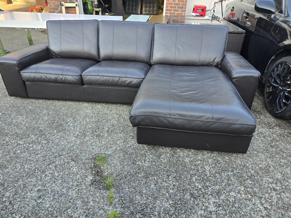 Ikea Kivik Leather Sectional
