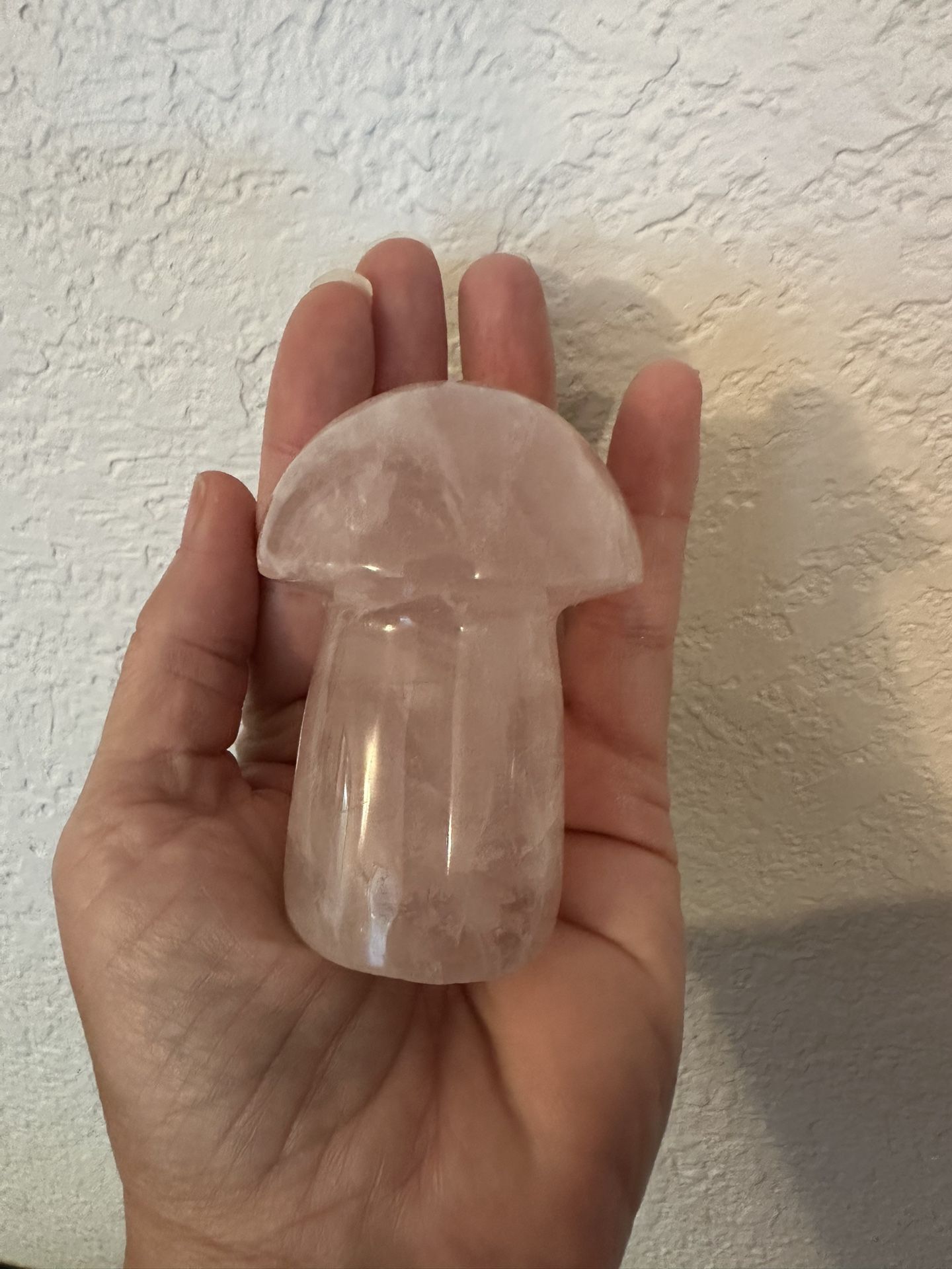 New, Beautiful Rose Quartz Crystal Mushroom.