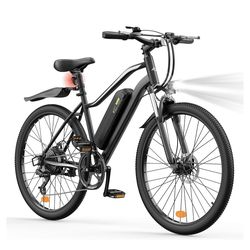 Electric Bike, 750W Peak Motor, 60 Mile 20MPH, 26'' Tires, Shock Absorber, Commuting Electric Bike for Adults