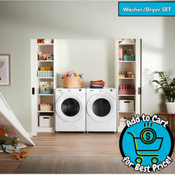 Whirlpool Front Load Washer and Gas Dryer White Stackable